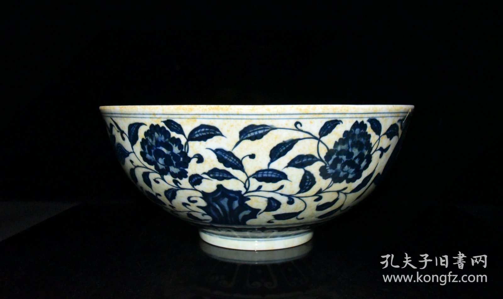 明代永乐青花麒麟纹薄胎大碗【 15.6x36.2cm 】价格960