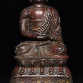 精品旧藏老铜器【大日如来佛】摆件，工艺精湛，包浆老道，细节如图，高*宽*厚：23.8*13.6*9.8厘米，重：1162克，特价1140出，代理加价转图！