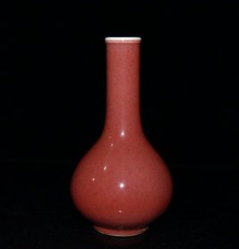 清代霁红釉开片胆瓶【 21.2x12cm 】价格180