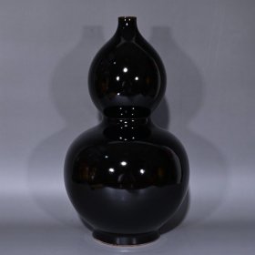 大清康熙乌金釉葫芦瓶（35×19cm¥324