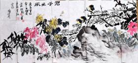 广东名书画家合作：胡立伟、胡子黄 、杨伟雄、蒋晓煜 ——《君子之风》写意花鸟