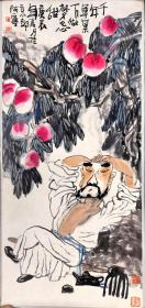 中美协会员、紫光阁画院特聘一级画家——刘克宁《做梦也心甜》人物画，2000年作