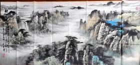 中美协会员、国家一级美术师——郭建华《千山鸟飞绝》山水画，2000年作