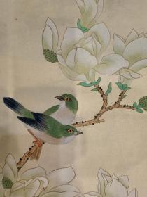 中央美术学院教授、中美协会员、中国工笔画学会常务理事——金鸿钧 白玉兰工笔花鸟