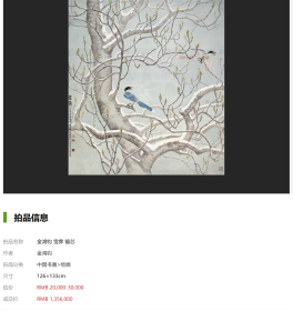 中央美术学院教授、中美协会员、中国工笔画学会常务理事——金鸿钧 白玉兰工笔花鸟