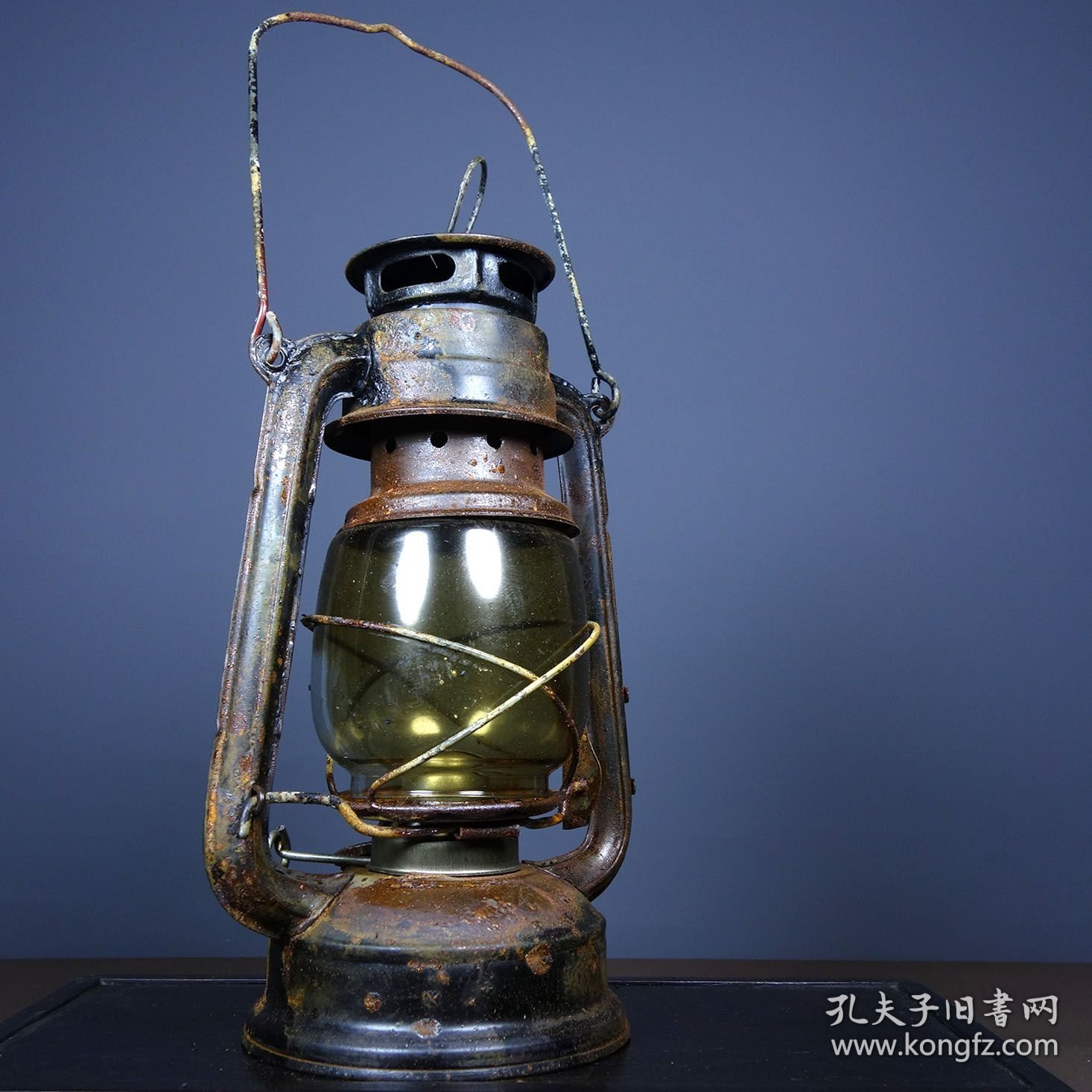乡下收的清代老煤油灯马灯长15宽11高28厘米，