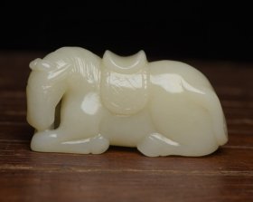 乡下收的清代和田玉马尺寸6.8x 3.3X2.1厘米