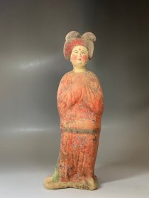 乡下收的唐代三彩陶器胖妞摆件