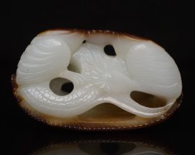 乡下收的清代和田玉安居乐业摆件尺寸8.3X4.7X 4.7厘米