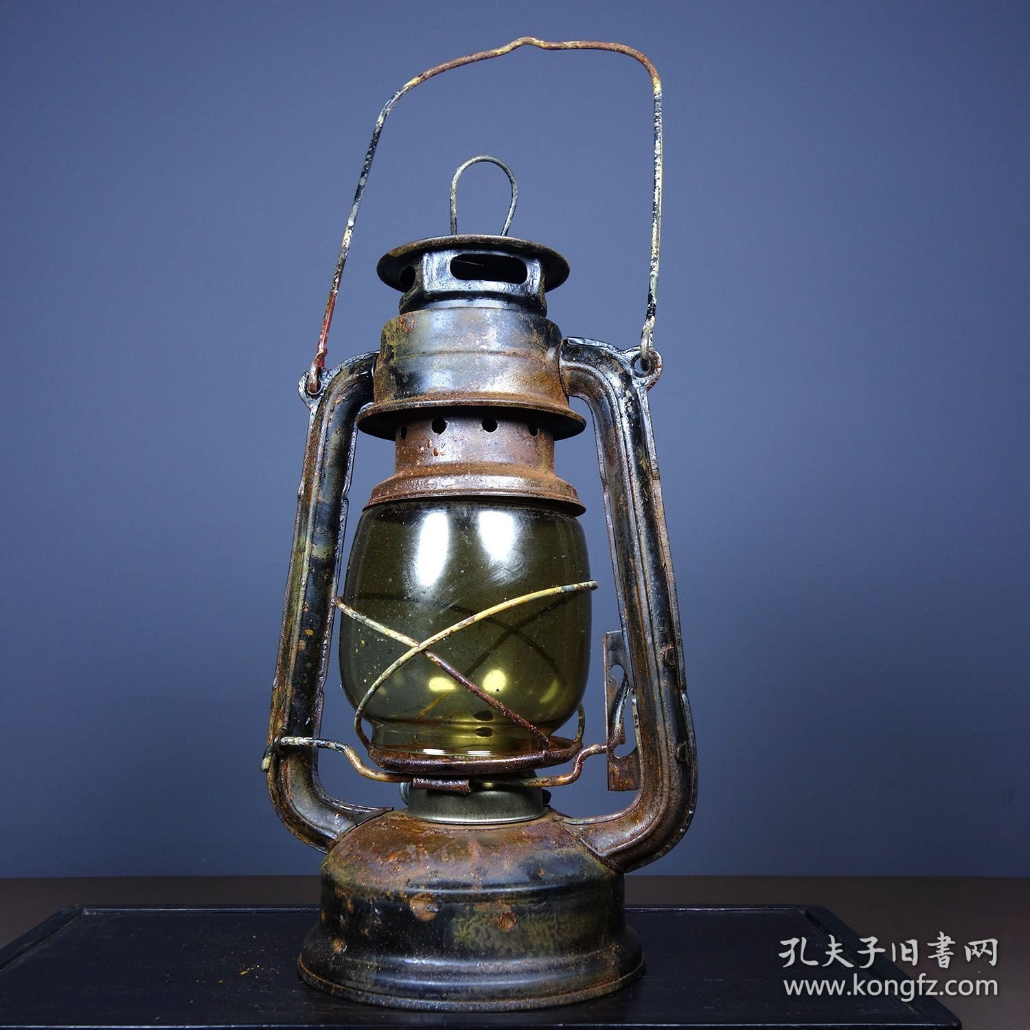 乡下收的清代老煤油灯马灯长15宽11高28厘米，