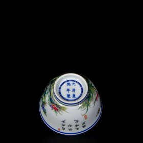 清康熙珐琅彩花鸟纹杯5/8.8 6680061779