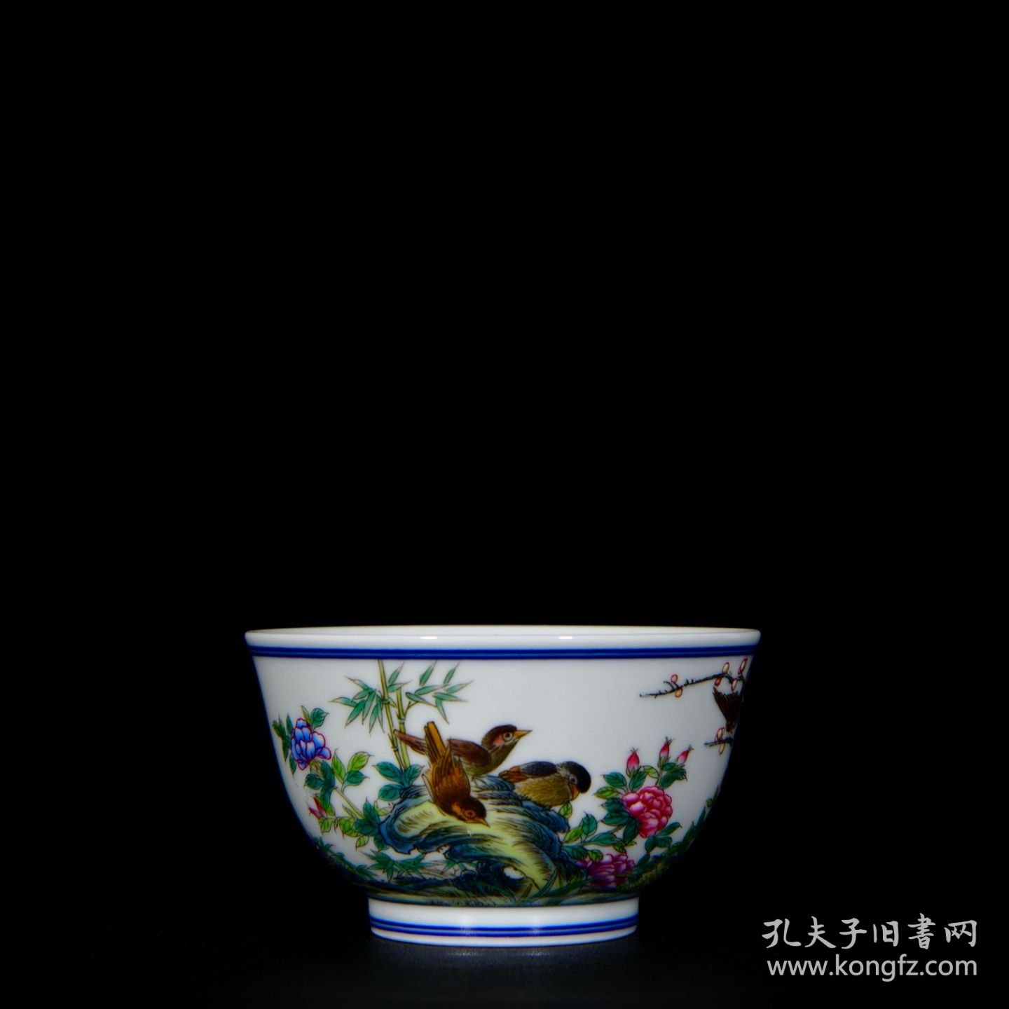 清康熙珐琅彩花鸟纹杯5/8.8 6680061779