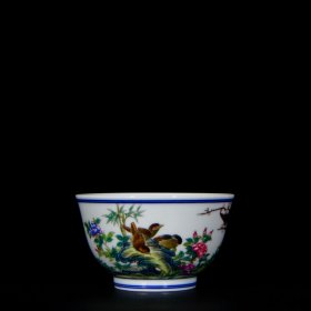 清康熙珐琅彩花鸟纹杯5/8.8 6680061779