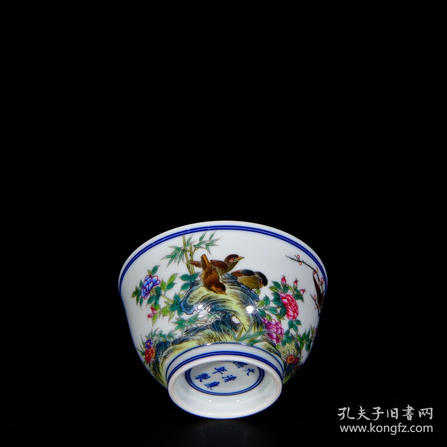 清康熙珐琅彩花鸟纹杯5/8.8 6680061779