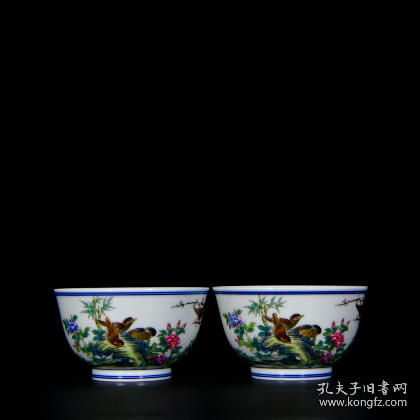 清康熙珐琅彩花鸟纹杯5/8.8 6680061779