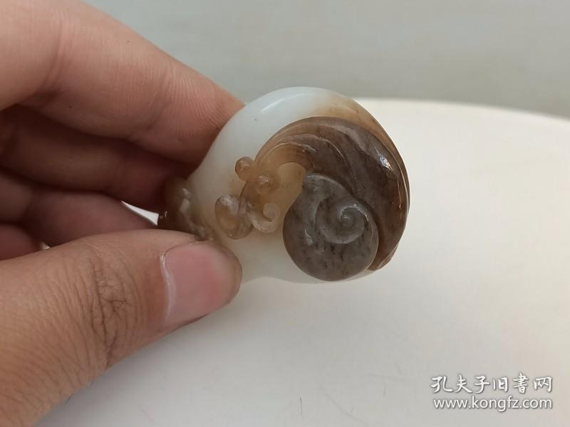 乡下收的和田白玉巧雕手 把件
