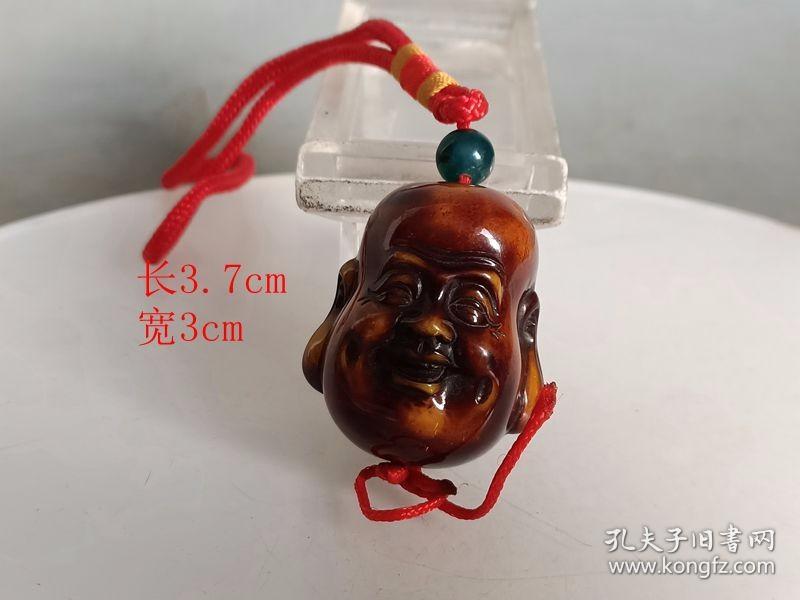 乡下收的 清代老蜜蜡佛 吊坠
