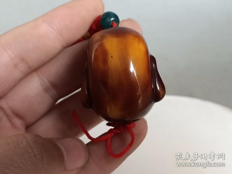 乡下收的 清代老蜜蜡佛 吊坠
