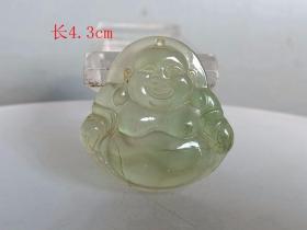 乡下收的冰种 翡翠 佛.吊 坠.