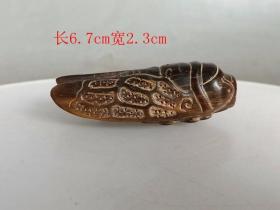 乡下收的清代 蝉 手把件