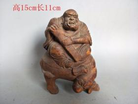 乡下收的清代雕工不错的 竹根雕 罗汉 摆件