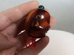 乡下收的 清代老蜜蜡佛 吊坠