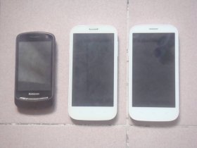 三部手机，中兴Q301C两部、联想手机一部