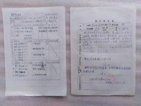 3、70年代知青登记表和鉴定表两种