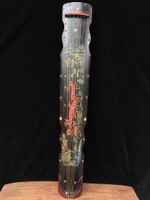 乡下收的清代古代乐器桐木漆器古琴长123宽20厘米厚6厘米