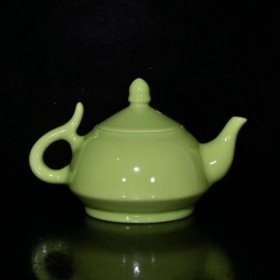 乡下收的大清雍正苹果绿壶尺寸9X15厘米