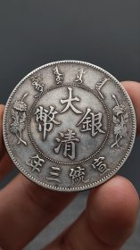 乡下收的少见的大清宣三银元
