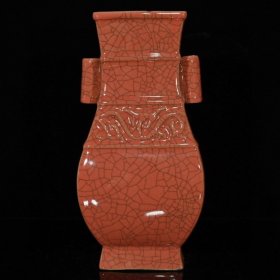 乡下收的宋代官窑贯耳瓶尺寸23X11X8.5厘米