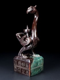 乡下收的汉代和田玉朱雀印章长7宽7高21厘米