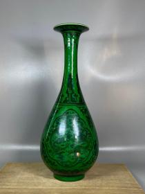乡下收的清代绿釉瓷瓶