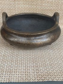 乡下收的明代黄铜香炉