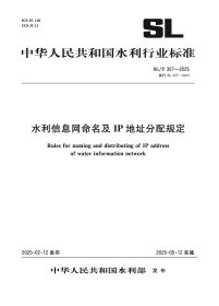SL/T307-2025水利信息网命名及IP地址分配规定（中华人民共和国水利行业标准） 中国水利水电出版社