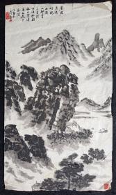 佚名山水画一幅.画心尺寸：66*39厘米