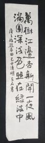 纯手写   有款无章   曾在名  书法家   旧书法软片   画心尺寸：137*34厘米