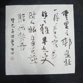 （保真）张可丁：中国书法家协会会员，四川草书研究会会员，蜀都书画院理事、书法创作委员会委员2013年精品书法软件诗一首i，画心尺寸：69*68厘米