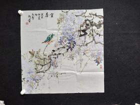 J31-33四川著名画家.葛新蓉.原创手绘花鸟画真迹.宜春. 画心尺寸：70*69厘米