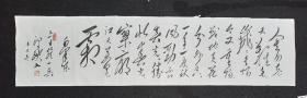 著名毛体书法家 刘泽鸿 旧书法软片 画心尺寸：134*34厘米 （货号：J90-32)