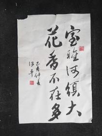 四川著名书画家 何平   纯手写 原创原稿 旧书法软片  画心尺寸：69*47厘米