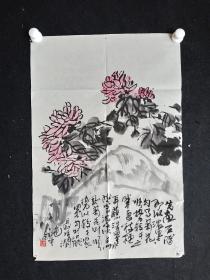 J31-20四川著名书画家.陈毓平.原创手绘花鸟画真迹. 画心尺寸：69*46厘米