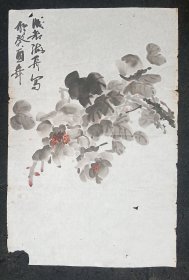 海舟   八九十年代   纯手绘    花鸟画真迹   软件，画心尺寸：83*55厘米