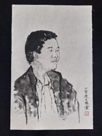 四川成都著名书画家  张全峰    丁酉年人物画真迹一幅    画心尺寸70*46厘米