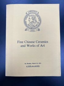 佳士得1974年3月25日 伦敦  中国精品陶瓷及艺术品 Fine Chinese ceramics and works of art