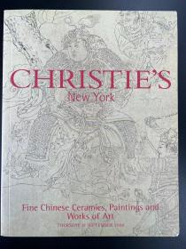 佳士得2000年9月21日纽约 Fine Chinese Ceramics,Paintings and works of art