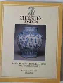 佳士得1989年6月12日 伦敦  Fine Chinese Ceramics,Jades and Works of Art