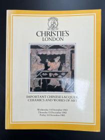 佳士得1983年12月14日伦敦 中国重要漆器、陶瓷及艺术品 important chinese lacquer，ceramics and works of art