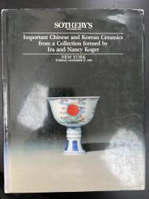 苏富比1990年11月27日 纽约 古氏珍藏重要中国瓷器及工艺精品图录 Important chinese and korean ceramics from a collection formed by ira and nancy koger